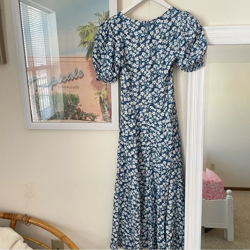 Reformation Lacey Floral Midi Dress in Raquel Print - Picture 8 of 8